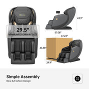 Real Relax Real Relax 3D SL-Track Massage Chair, Full Body Zero Gravity Shiatsu Thai Massage Recliner