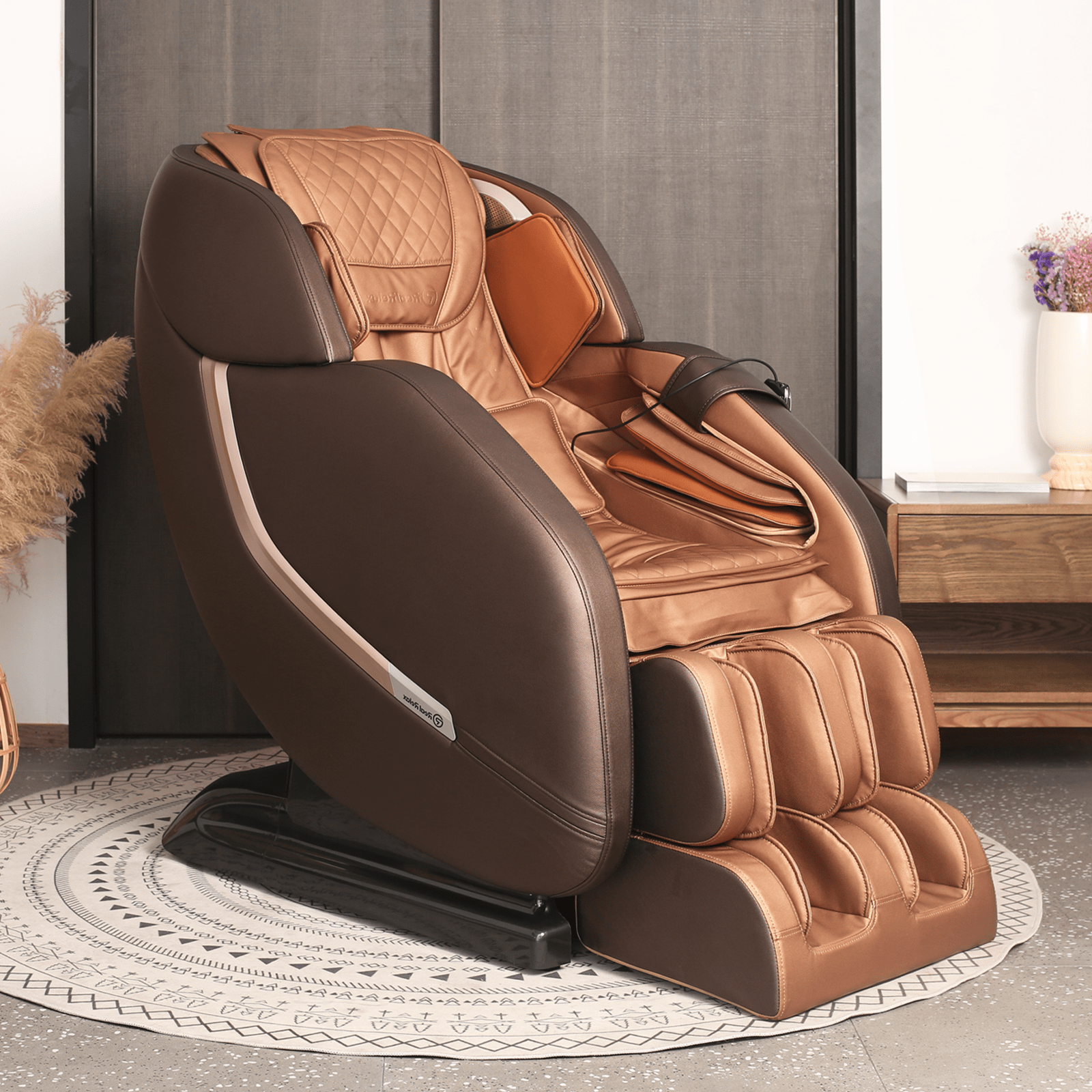 Real Relax Massage Chair Real Relax® PS3000 Massage Chair Brown Refurbished 665878416614