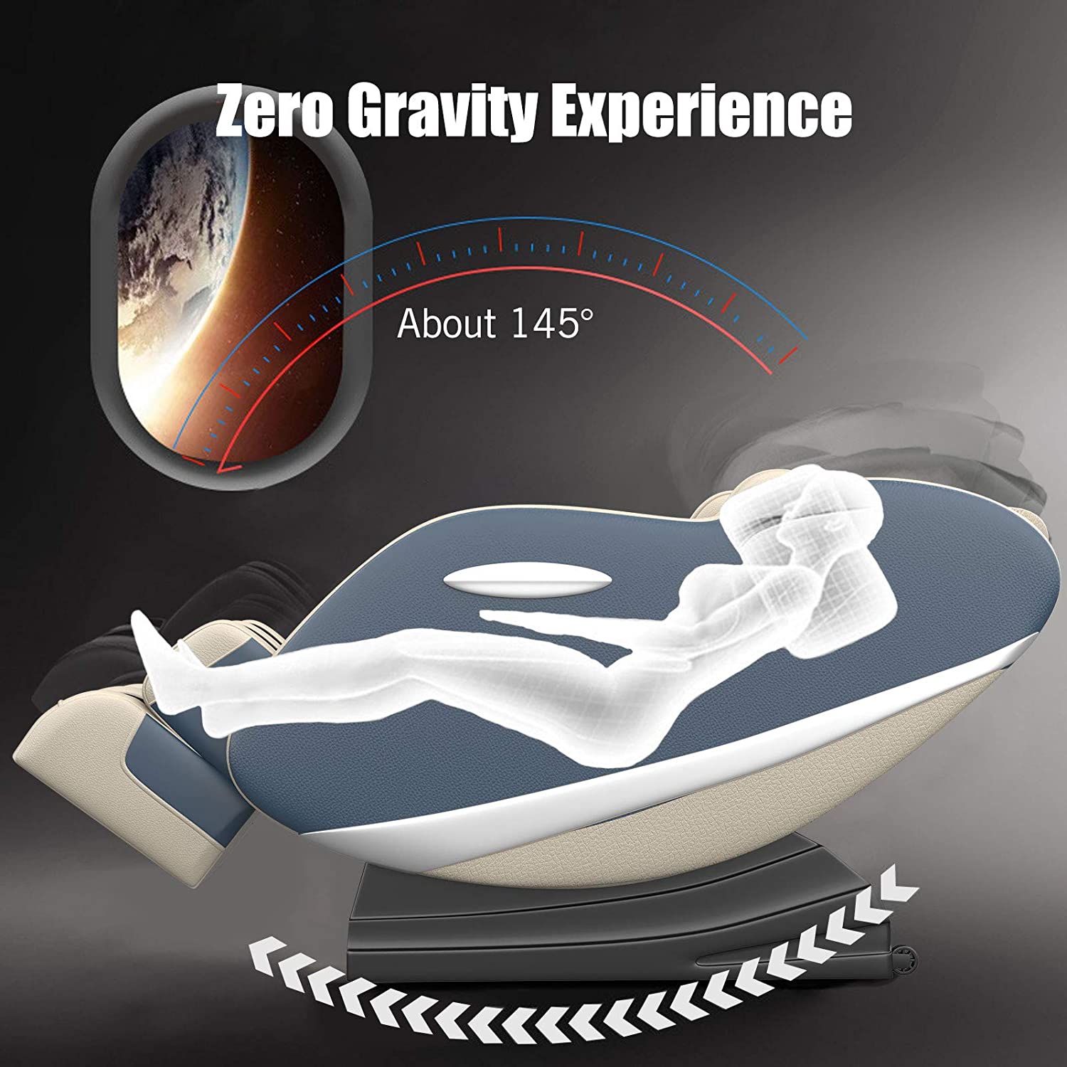 Real Relax Massage Chair Real Relax® SS02  Massage Chair Blue Refurbished