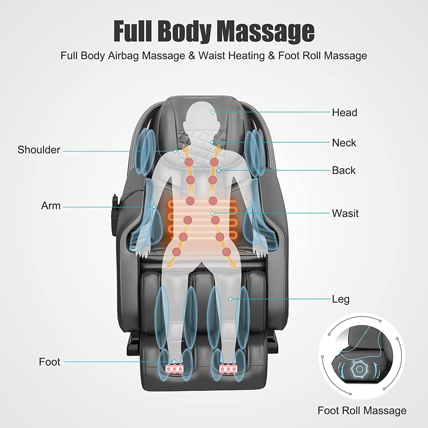 Real Relax Massage Chair Real Relax® PS3100 Massage Chair black