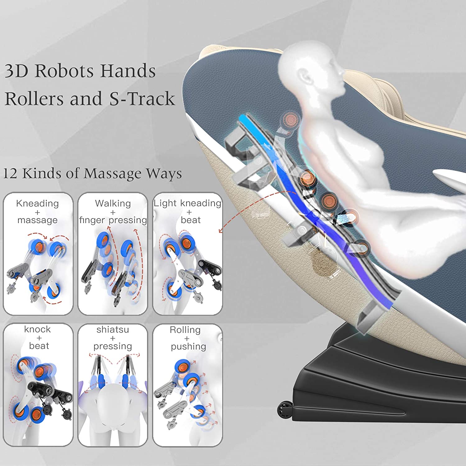 Real Relax Massage Chair Real Relax® SS02  Massage Chair Blue