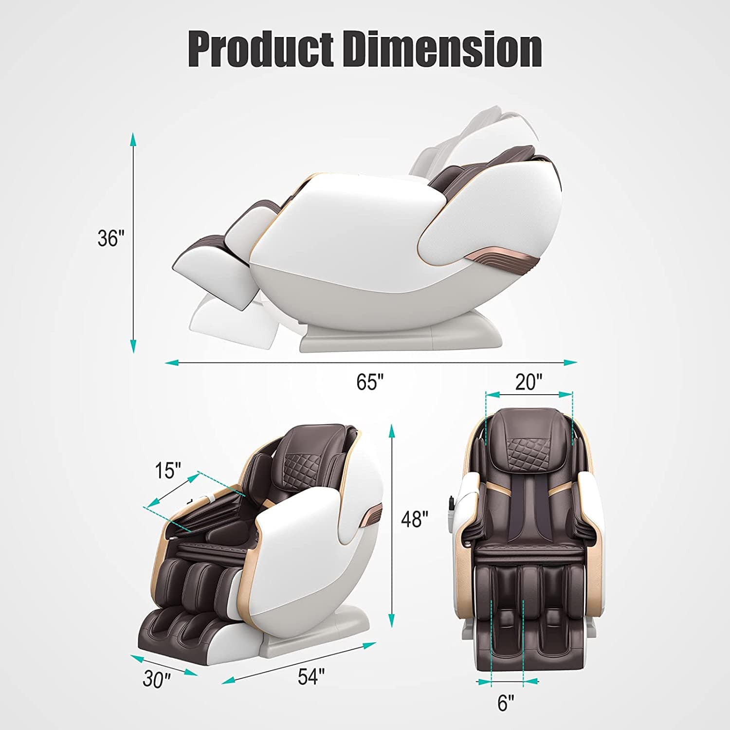 Real Relax Massage Chair Real Relax® PS3100 Massage Chair Brown