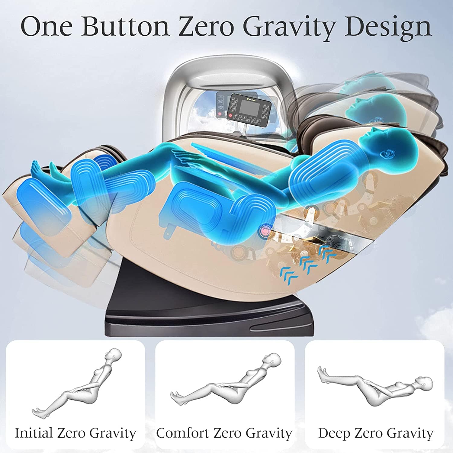 Real Relax Massage Chair Real Relax® Favor-05  Massage Chair Khaki Refurbished