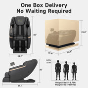 Real Relax Real Relax 2025 Full Body Massage Chair, Zero Gravity Shiatsu Massage Chair Recliner, Foot Massage, Bluetooth, Large Control Screen  black