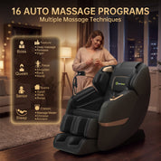 Real Relax Massage Chair Real Relax 3D Massage Chair, Full Body Zero Gravity Recliner with SL Track, Yoga Stretching, Foot Rollers, Bluetooth, Heating