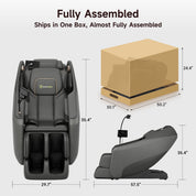 Real Relax Massage Chair Real Relax Electric Massage Chair, Zero Gravity Full Body Massage Recliner Chair with 10 Fixed Rollers, Touch Screen Controller