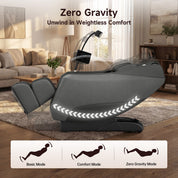 Real Relax Massage Chair Real Relax Electric Massage Chair, Zero Gravity Full Body Massage Recliner Chair with 10 Fixed Rollers, Touch Screen Controller