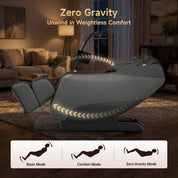 Real Relax Massage Chair Real Relax Electric Massage Chair, Zero Gravity Full Body Massage Recliner Chair with 10 Fixed Rollers, Touch Screen Controller