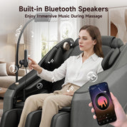 Real Relax Massage Chair Real Relax Electric Massage Chair, Zero Gravity Full Body Massage Recliner Chair with 10 Fixed Rollers, Touch Screen Controller