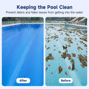 Real Relax Real Relax 16 mil Solar Pool Cover, 24 ft Round Bubble Blanket Heat Trapping Solar Blanket, Durable Material for Inground & Above Ground Swimming Pools, Blue