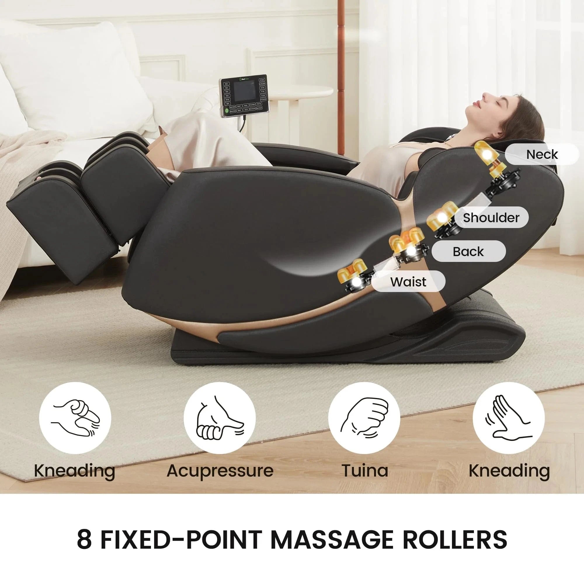Real Relax Massage Chair BS-06 2D Massage Chair Black