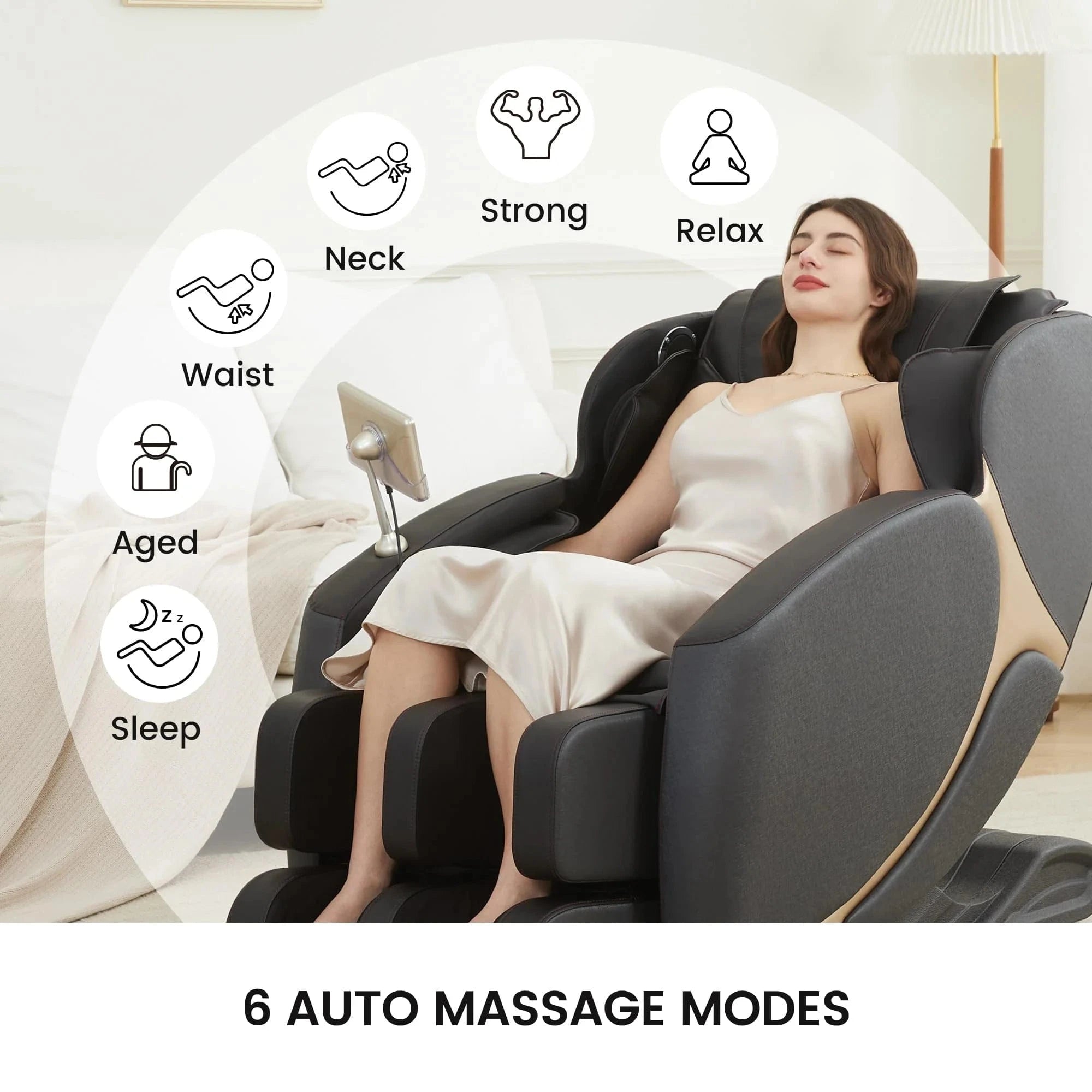 Real Relax Massage Chair BS-06 2D Massage Chair Black