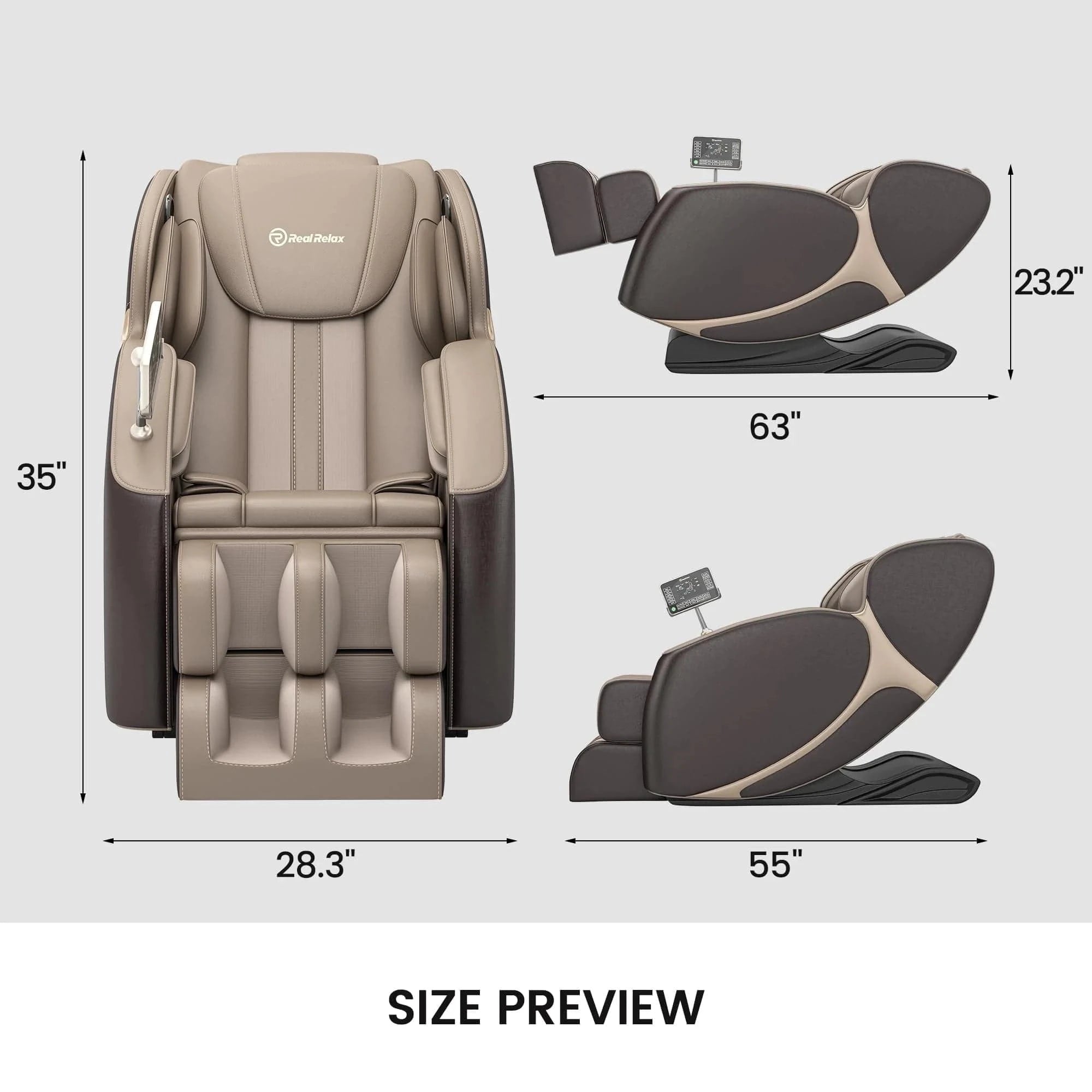 Real Relax Massage Chair BS-06 2D Massage Chair Black