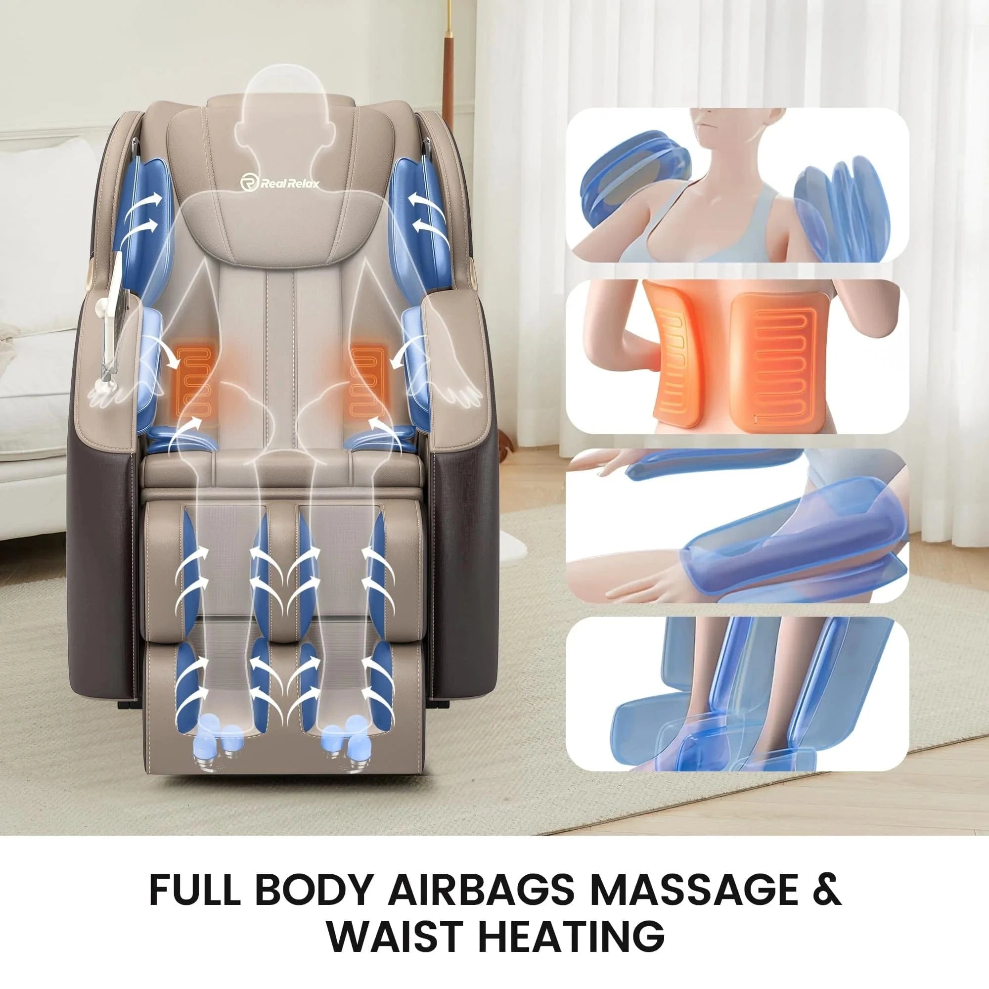 Real Relax Massage Chair BS-06 2D Massage Chair Black