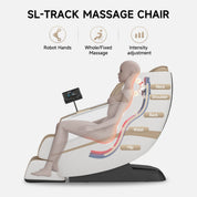 Real Relax Massage Chair Favor-27 3D Massage Chair Khaki 665878413507
