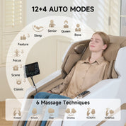 Real Relax Massage Chair Favor-27 3D Massage Chair Khaki 665878413507
