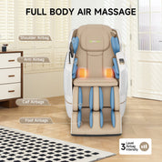 Real Relax Massage Chair Favor-27 3D Massage Chair Khaki 665878413507