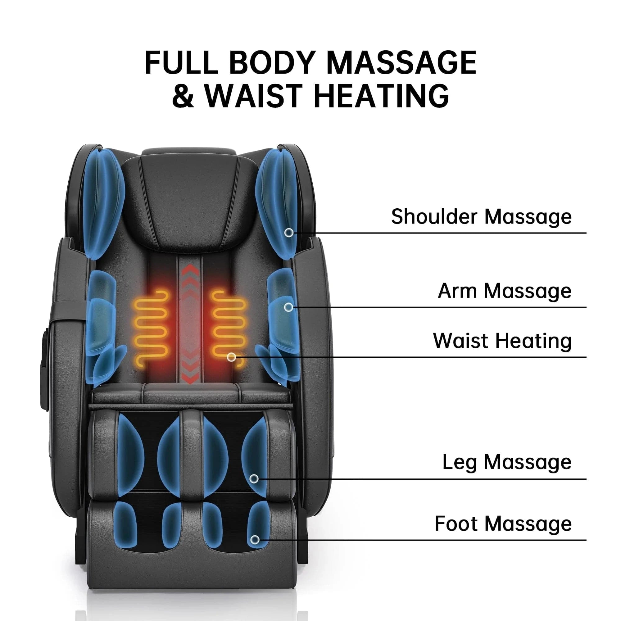 Real Relax Massage Chair MM450 Massage Chair Black
