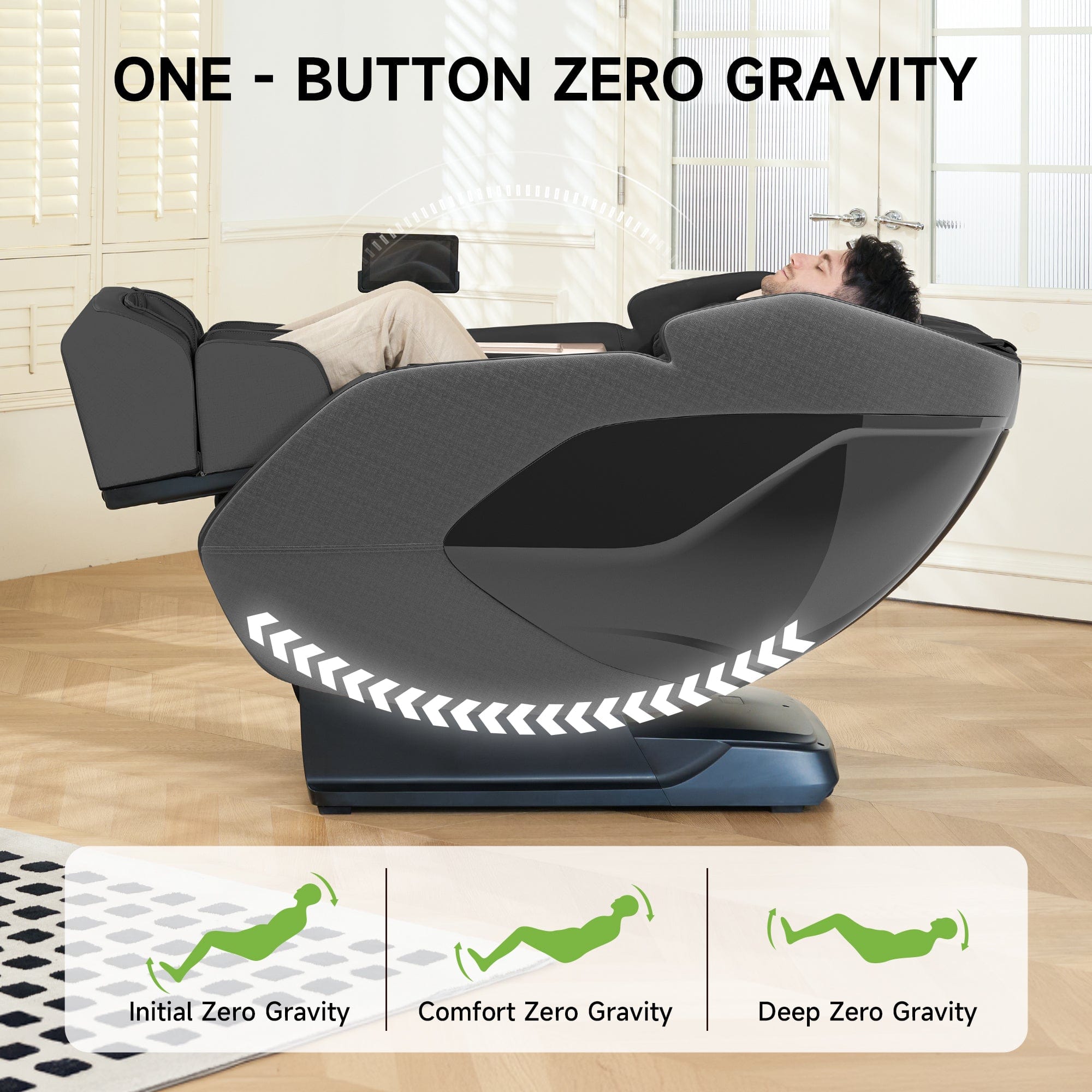 Real Relax Massage Chair PS5200 4D Massage Chair Black 665878413491