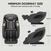 Real Relax Massage Chair PS5200 4D Massage Chair Black 665878413491