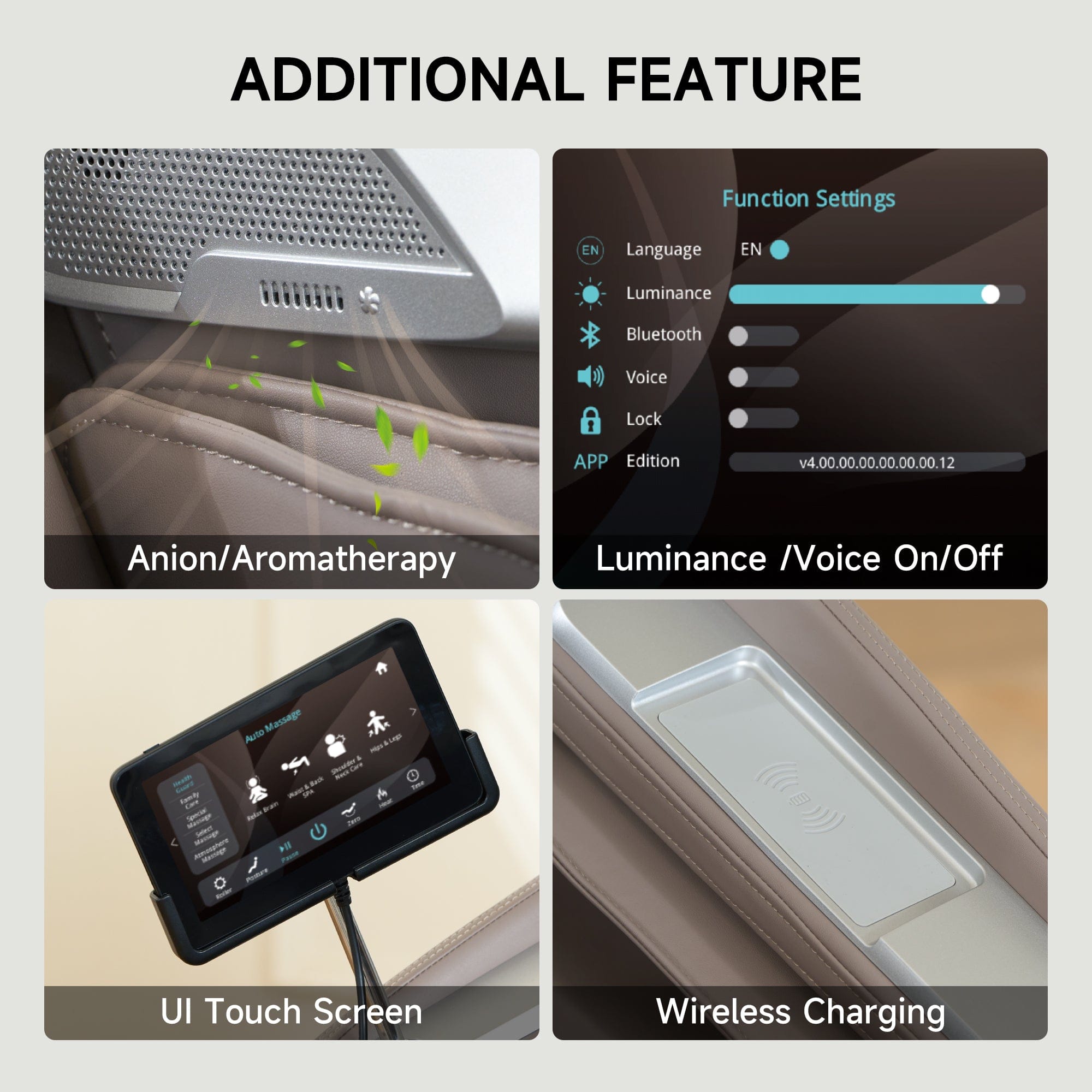 Real Relax Massage Chair PS5200 4D Massage Chair Khaki 665878413484