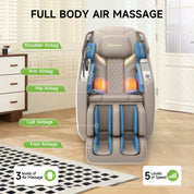 Real Relax Massage Chair PS5200 4D Massage Chair Khaki 665878413484
