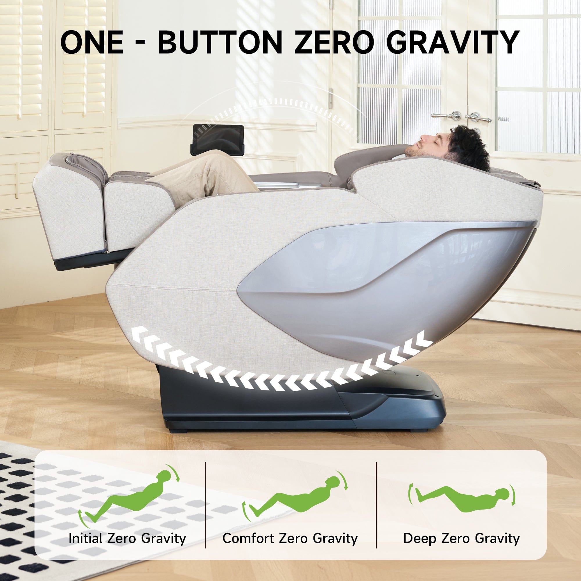 Real Relax Massage Chair PS5200 4D Massage Chair Khaki 665878413484