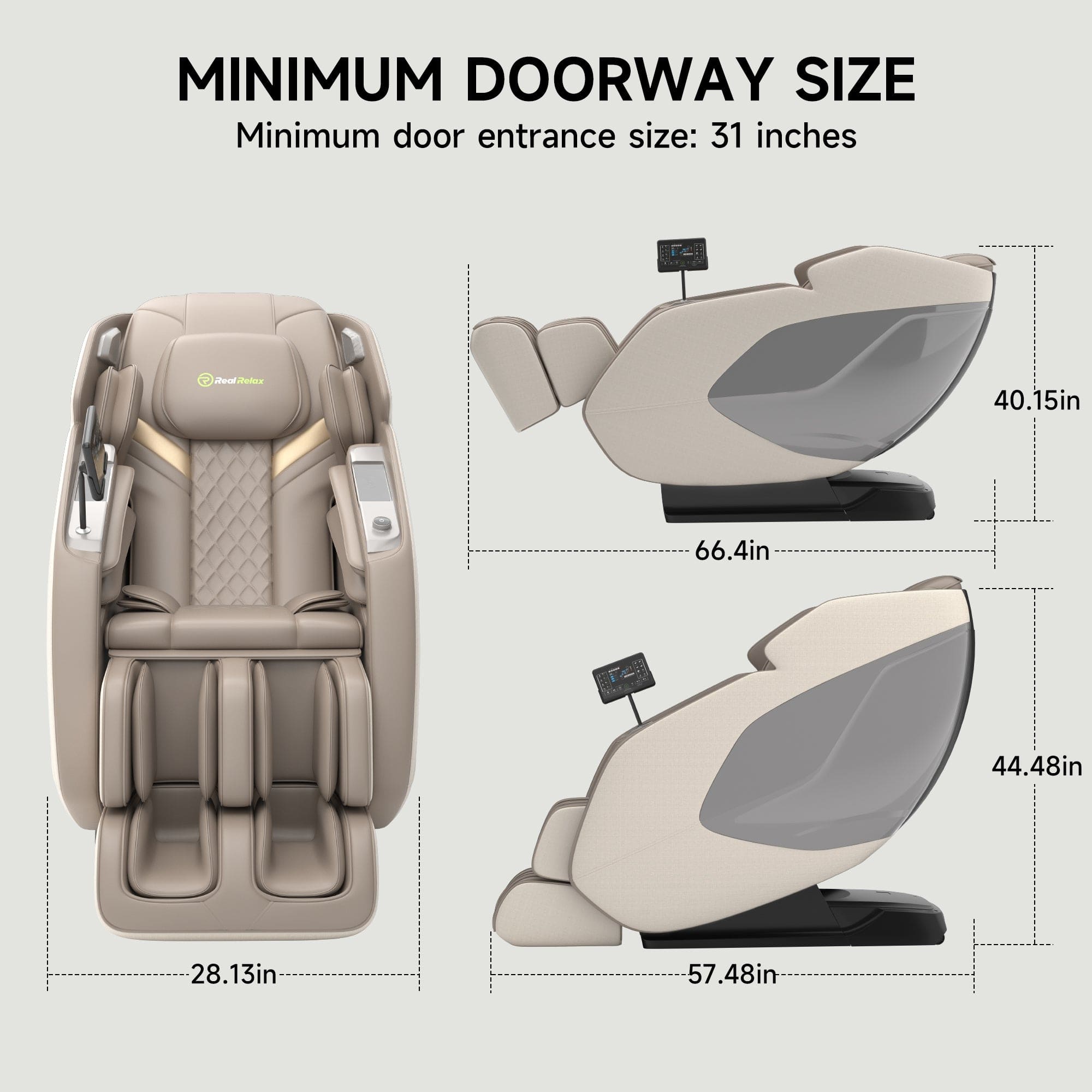 Real Relax Massage Chair PS5200 4D Massage Chair Khaki 665878413484