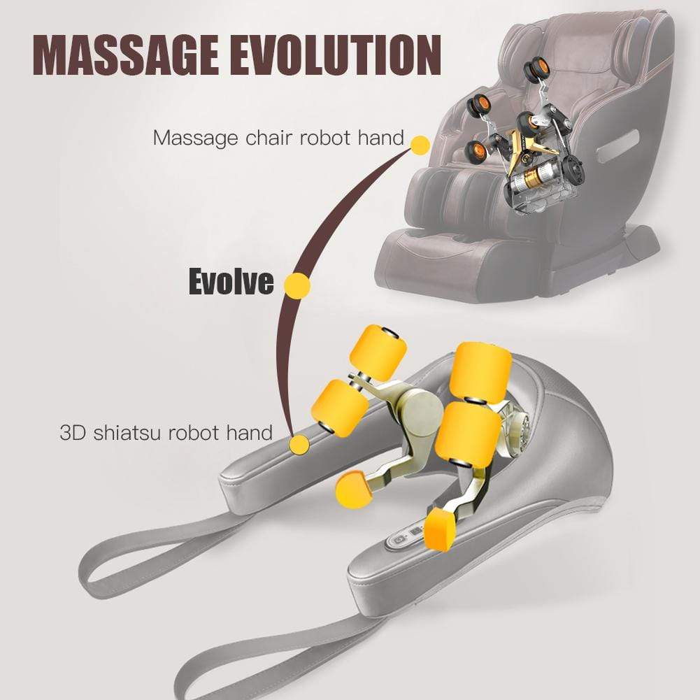 Real Relax Massage Chair Real Relax®   Shiatsu Neck Massager with Heating Massage for Neck, Back, Shoulder, Foot, and Legs