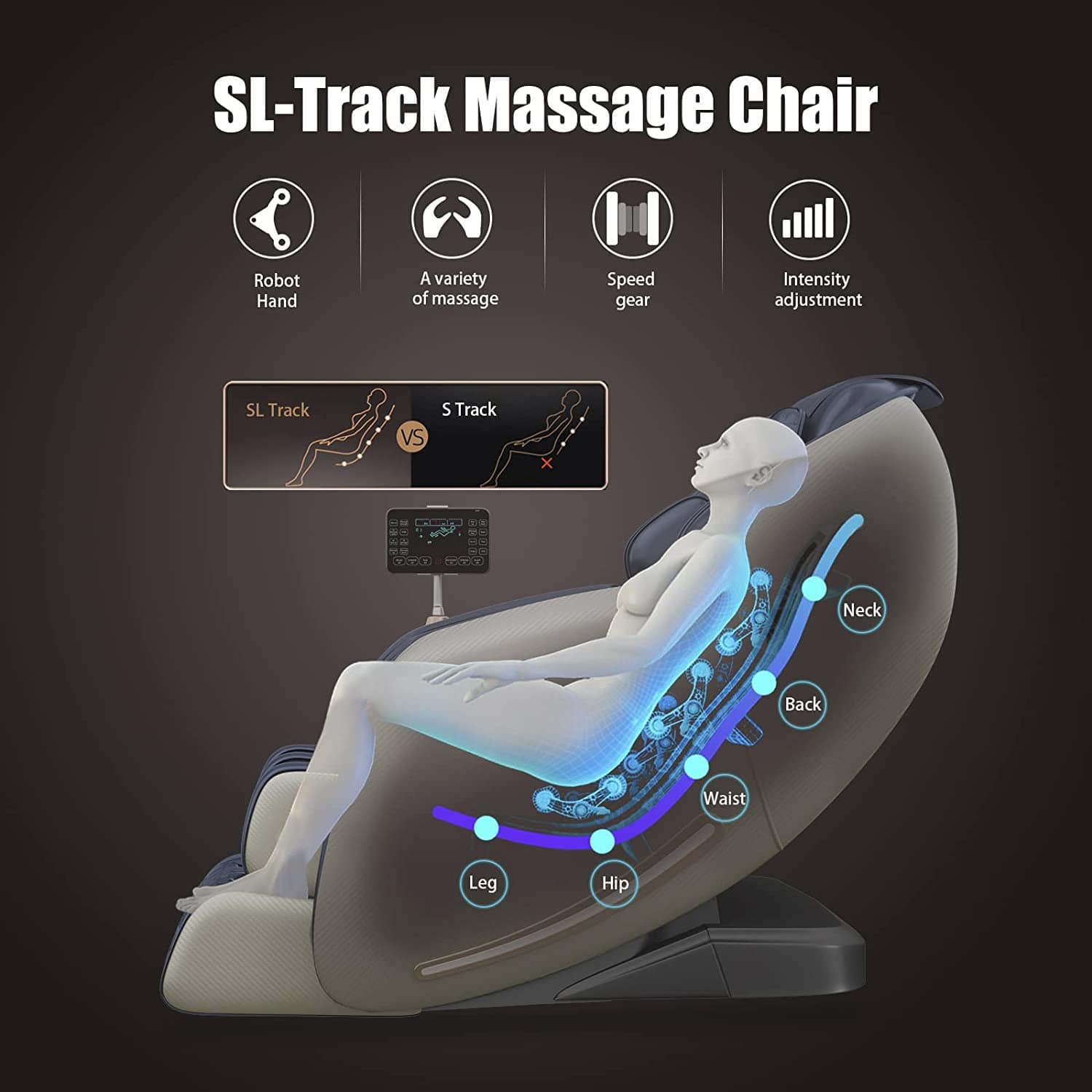 Real Relax Massage Chair Real Relax® Favor-06 Massage Chair Blue 635638444836