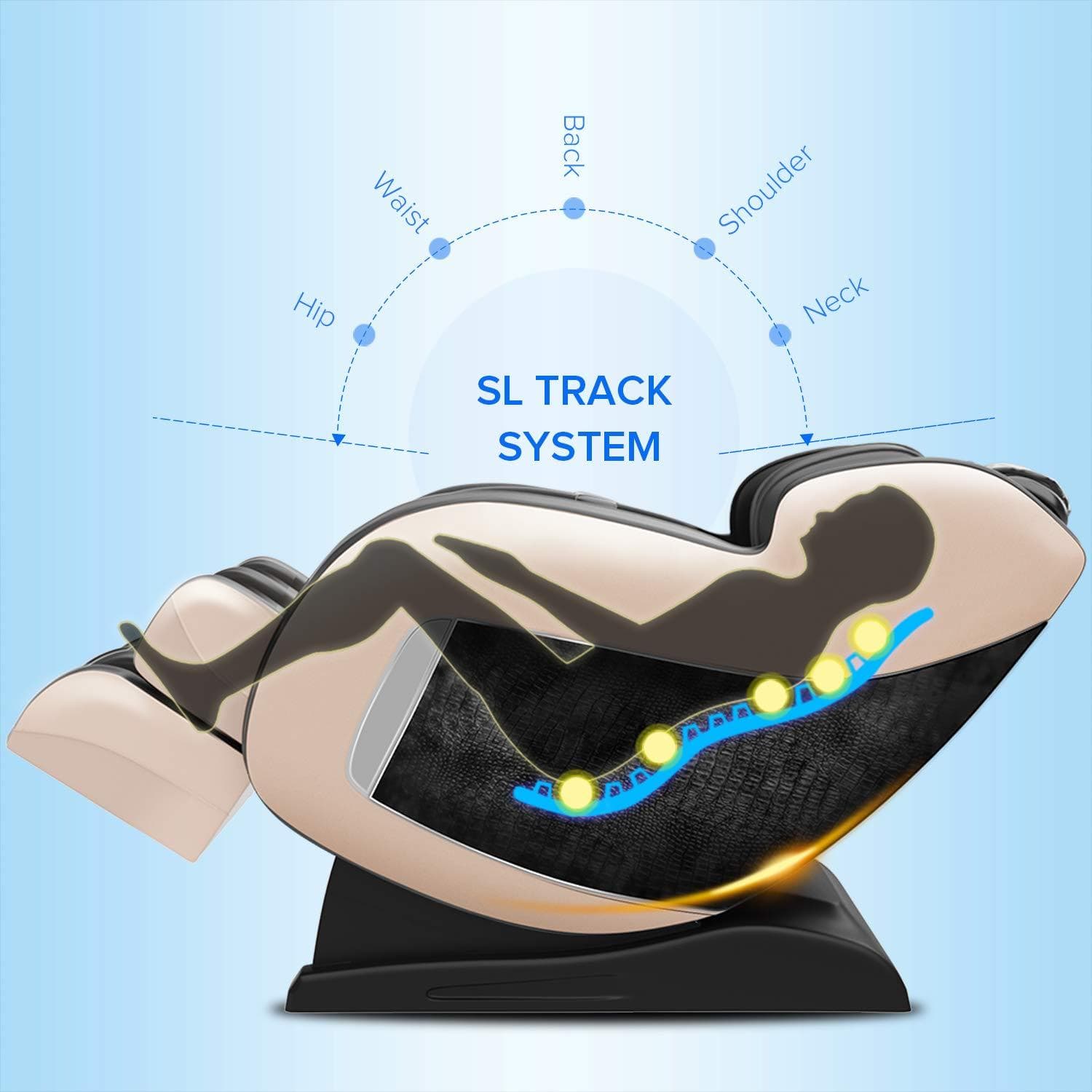 Real Relax Massage Chair Real Relax® Favor-SS03  Massage Chair black
