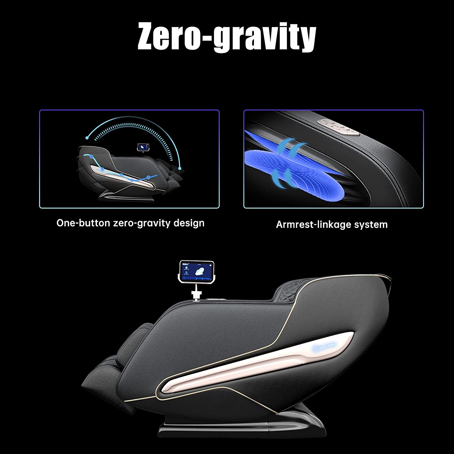 Real Relax Massage Chair Real Relax® PS6000 Massage Chair Black 734598366629