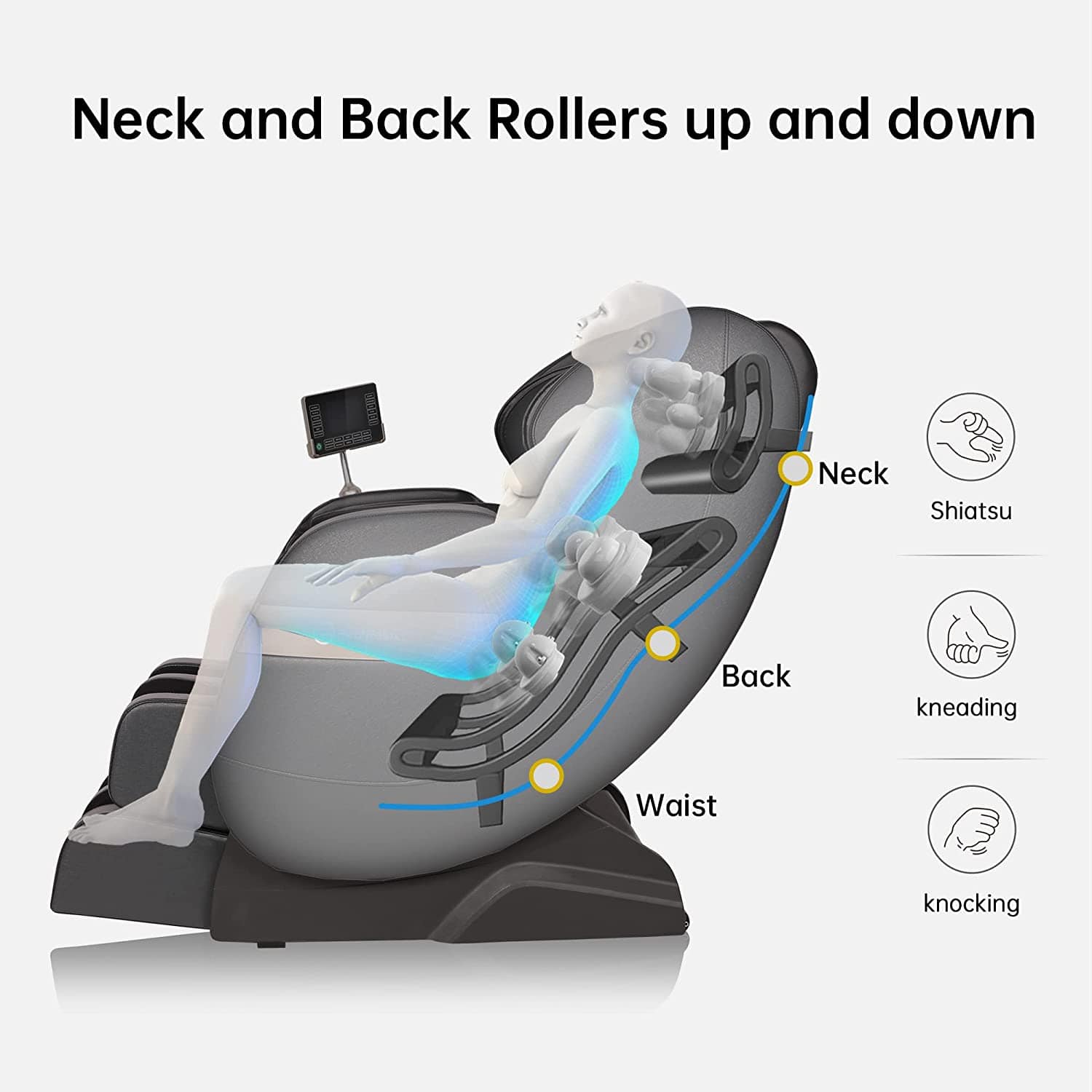 Real Relax Massage Chair Real Relax® 2022 Favor-03 ADV Massage Chair Brown 665878416744