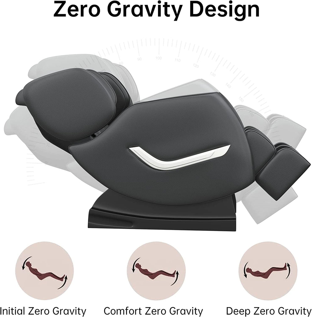 Real Relax Real Relax® SS01 Massage Chair Recliner with Zero Gravity Full Body Air Pressure Bluetooth Heat and Foot Roller