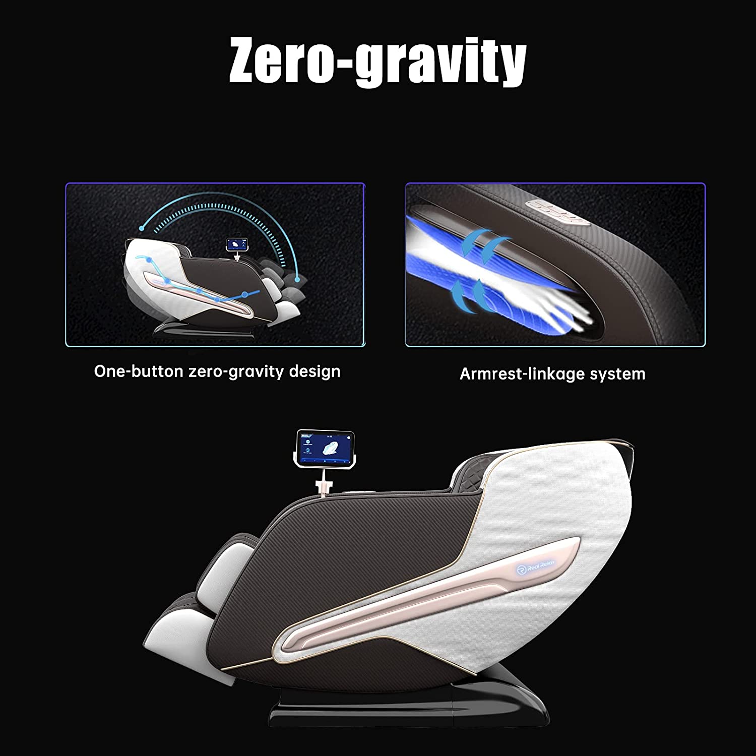 Real Relax Massage Chair Real Relax® PS6000 Massage Chair Brown 734598366629
