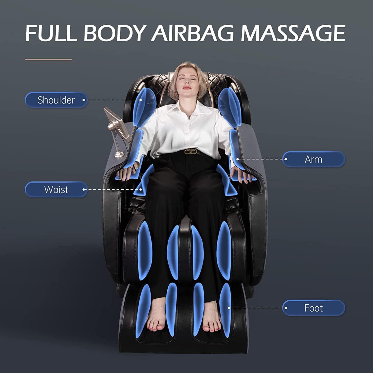 Real Relax Massage Chair Real Relax® 2022 Favor-04 ADV Massage Chair Black 665878415822