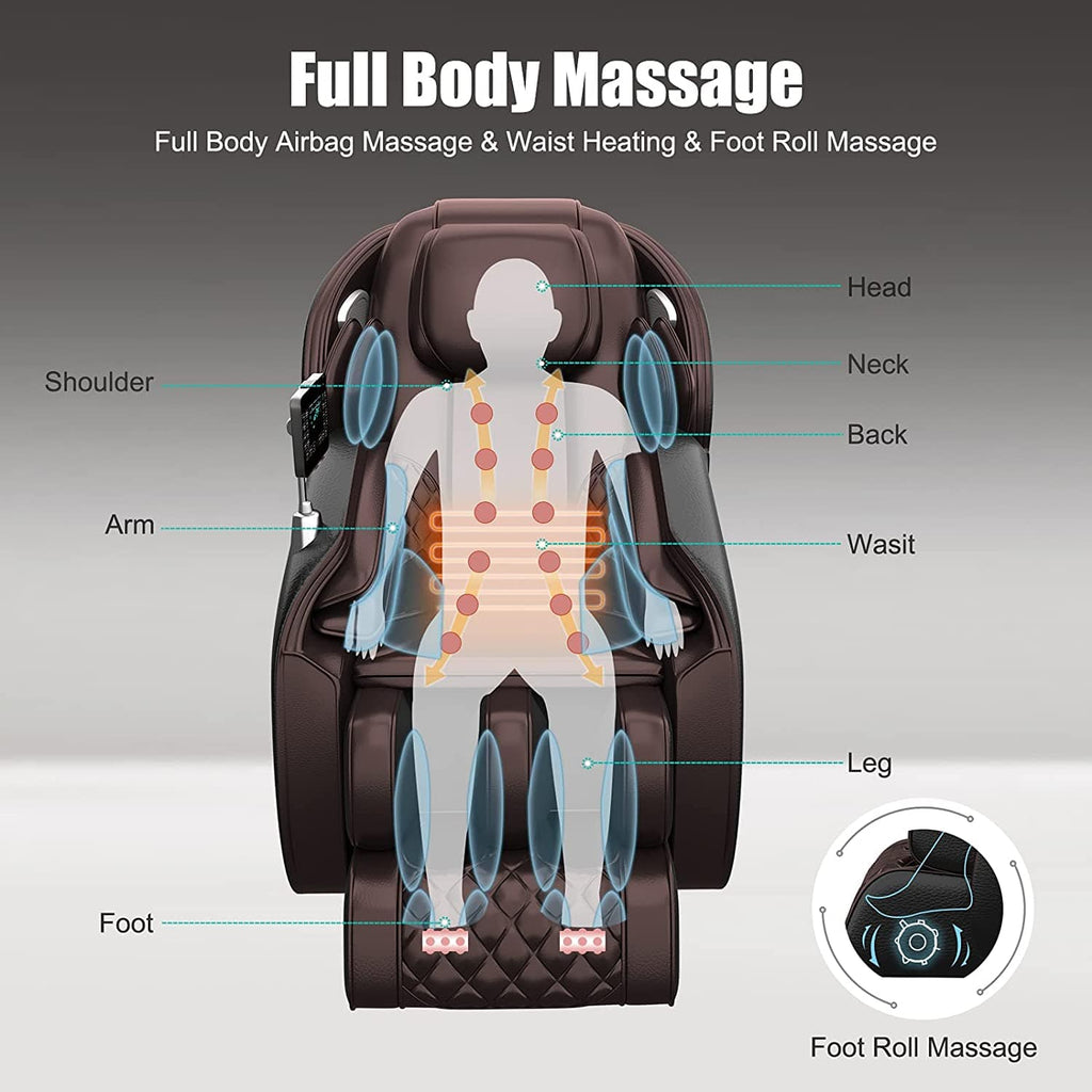 Real Relax Massage Chair Real Relax® Favor-06 Massage Chair Brown 635638444836