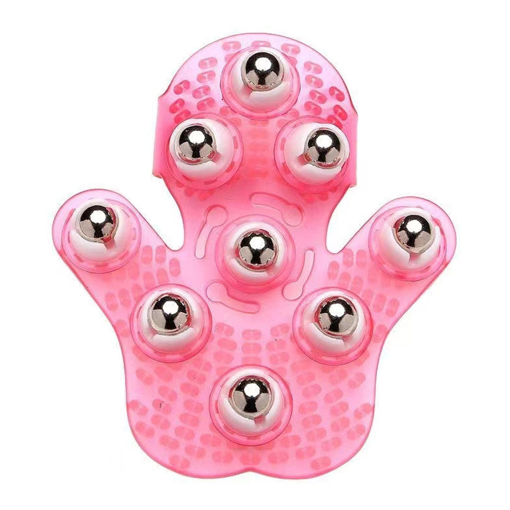 Real Relax MASSAGERS Hand Held Massager for Muscle Back Neck Joint Foot Shoulder Leg Pain Relief - Palm Shaped Massage Glove Full Body Massage Tool with Roller Ball Massager Essential Oils with Portable Design