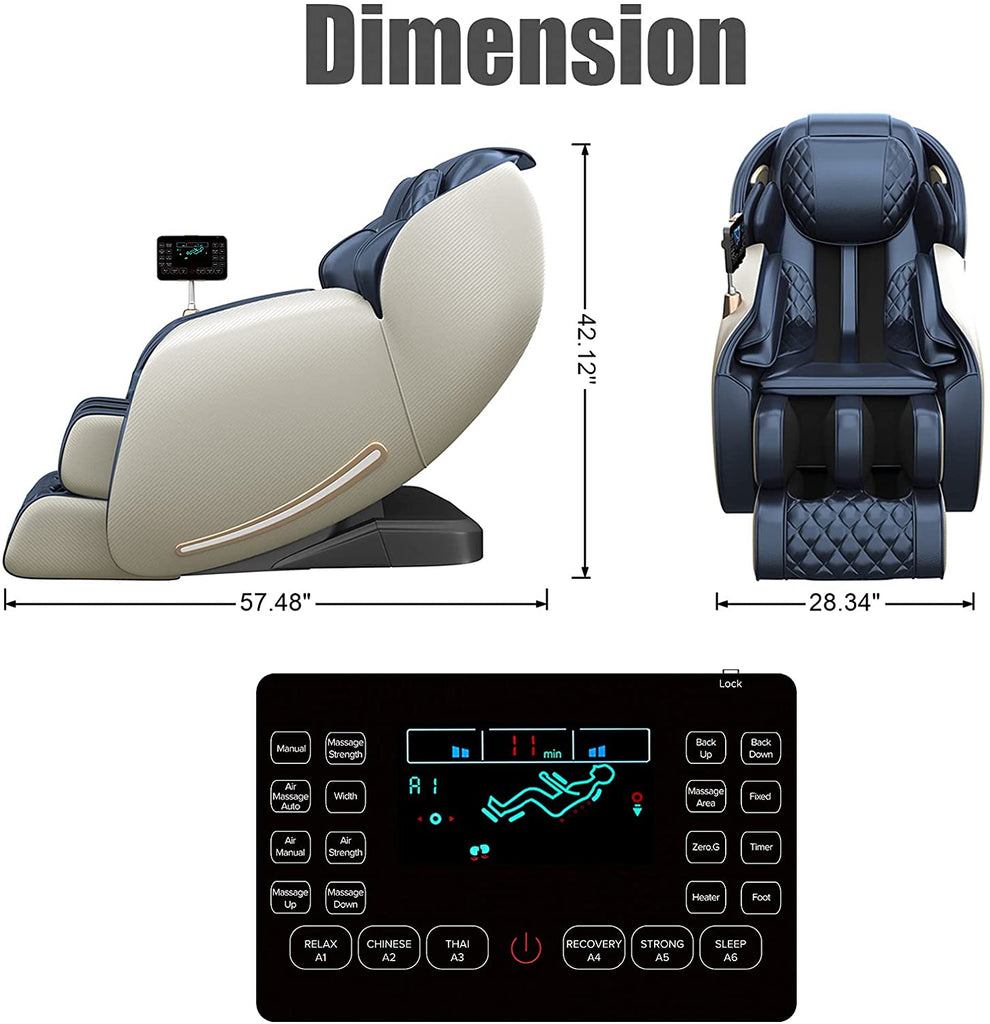 Real Relax Massage Chair Real Relax® Favor-06 Massage Chair Blue 635638444836