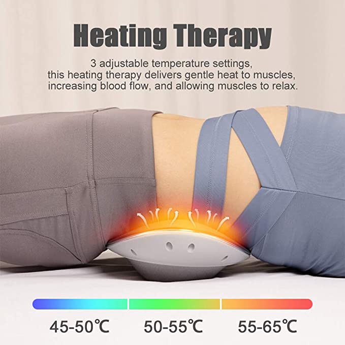 Real Relax Massage Chair Real Relax Lumbar Traction Device, Waist Lower Back Lumbar Massager with Heat Vibration Electrotherapy for Relieving Pain from Back Aches Degeneration of Disc Spondylosis