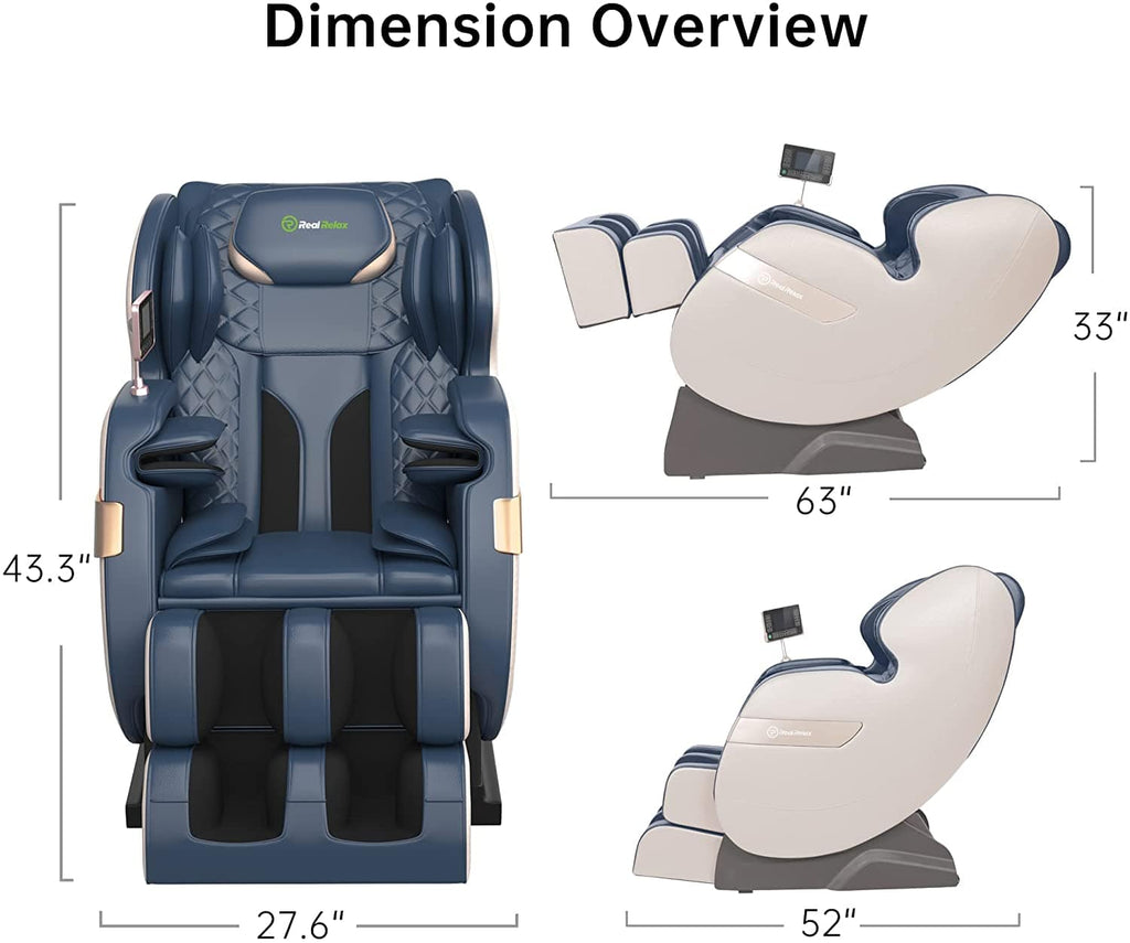 Real Relax Massage Chair Real Relax® 2022 Favor-03 ADV Massage Chair Blue