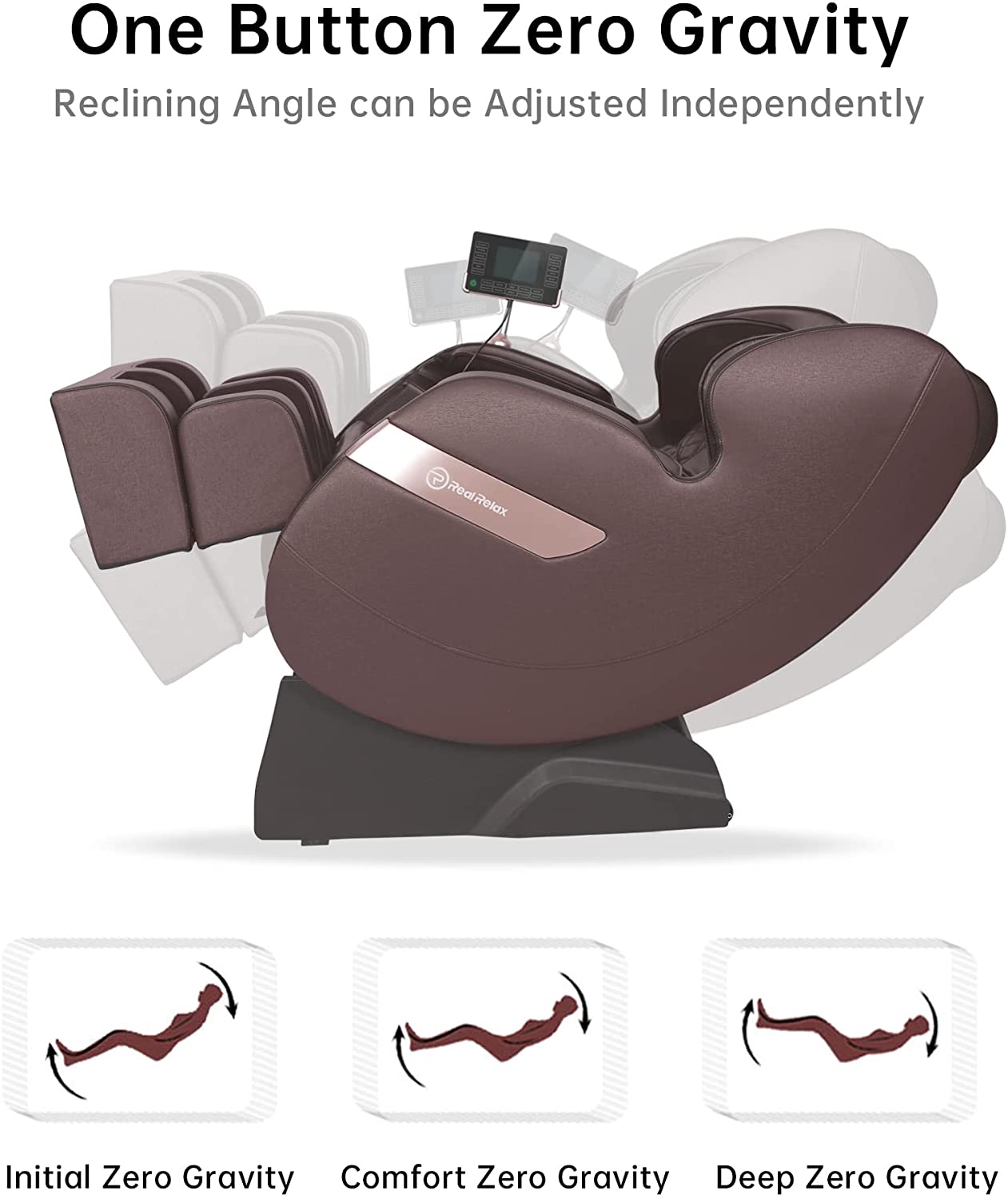 Real Relax Massage Chair Real Relax® 2022 Favor-03 ADV Massage Chair Brown