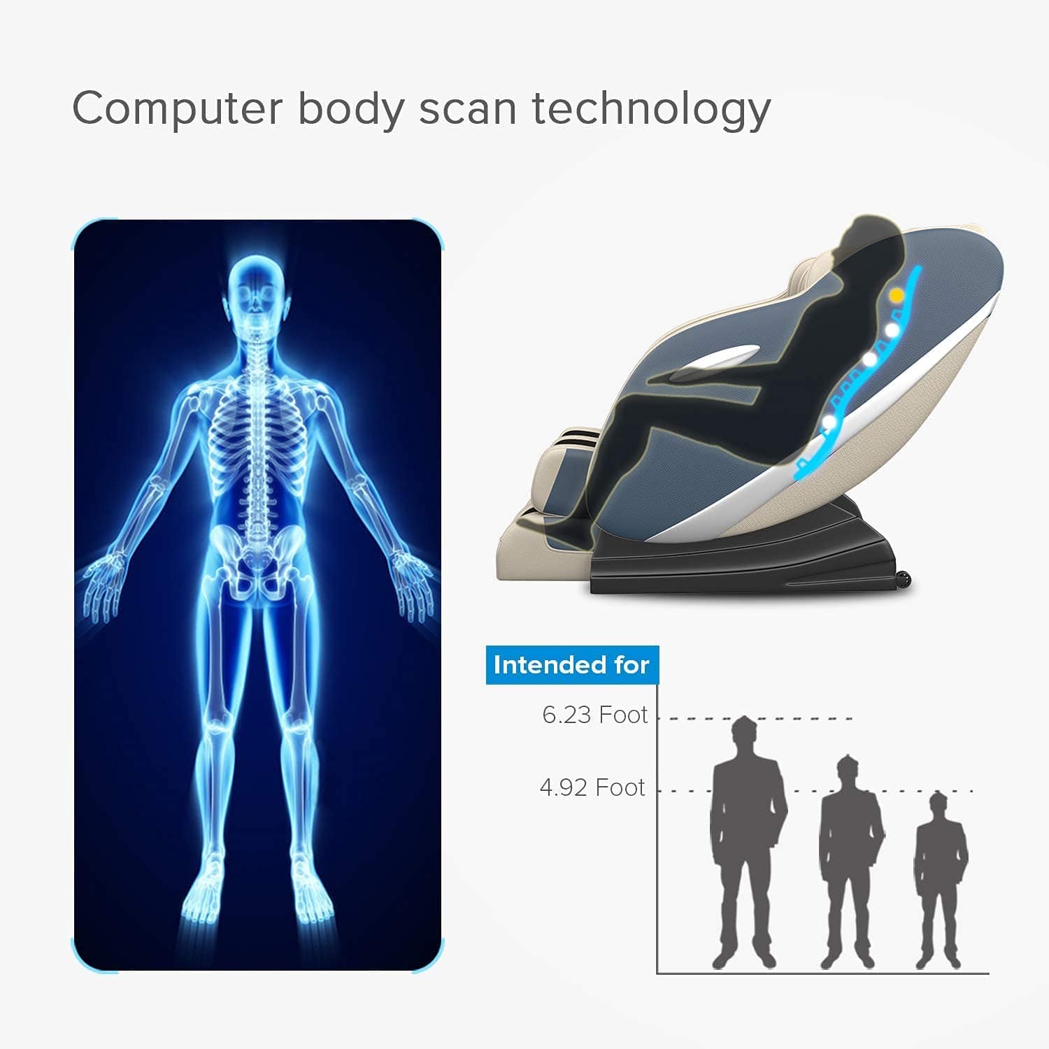 Real Relax Massage Chair Real Relax® SS02  Massage Chair Blue Refurbished