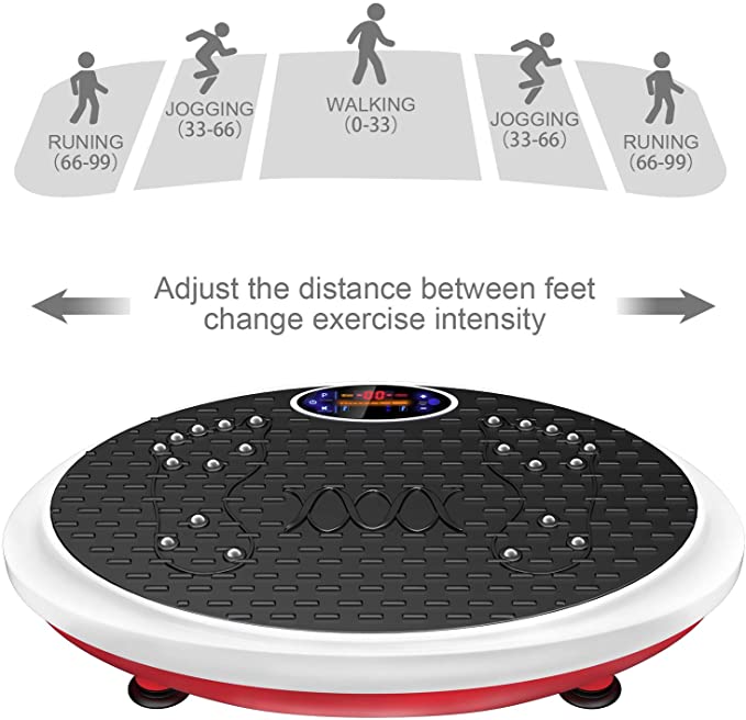 Real Relax Sports&Fitness AM9003  Super Powerful Vibration Plate Exercise Machine Whole Body Workout for Home Training for Weight Loss & Toning with Resistance Band, Remote Control and Support 330Ibs