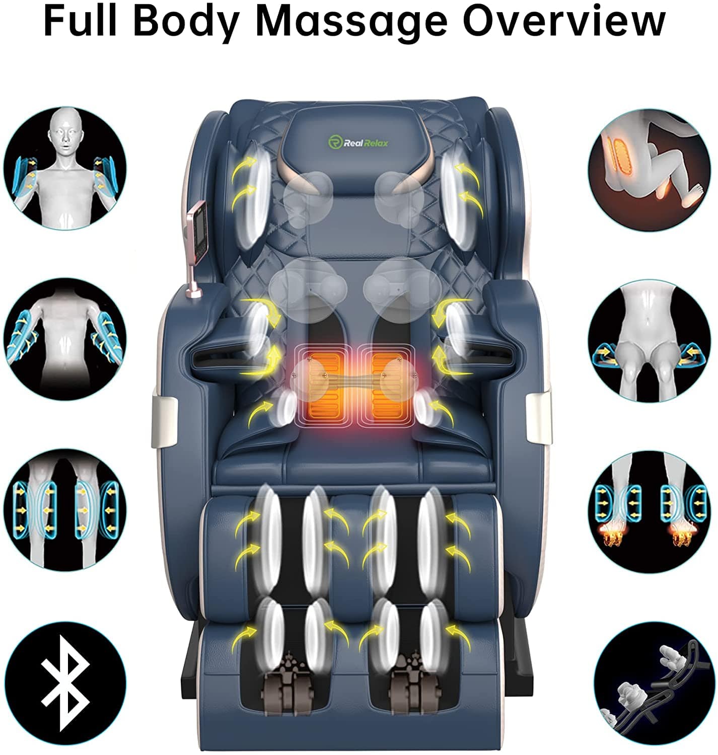 Real Relax Massage Chair Real Relax® 2022 Favor-03 ADV Massage Chair Blue