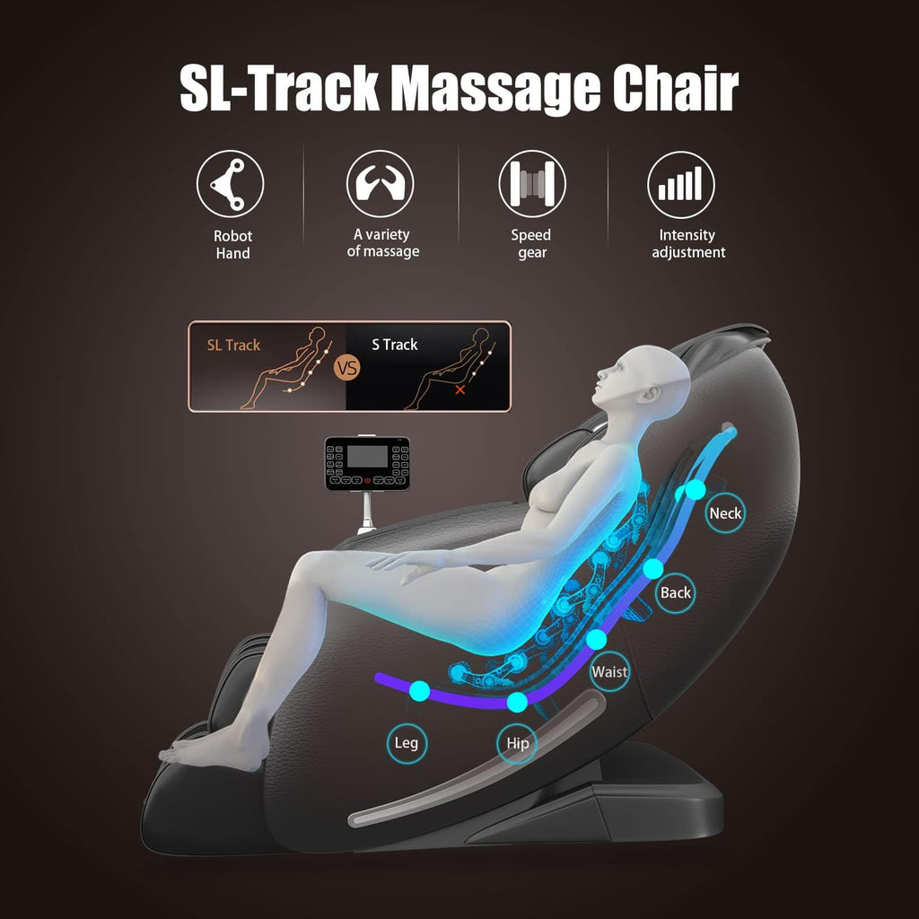 Real Relax Massage Chair Favor-06 Massage Chair Black 665878415372